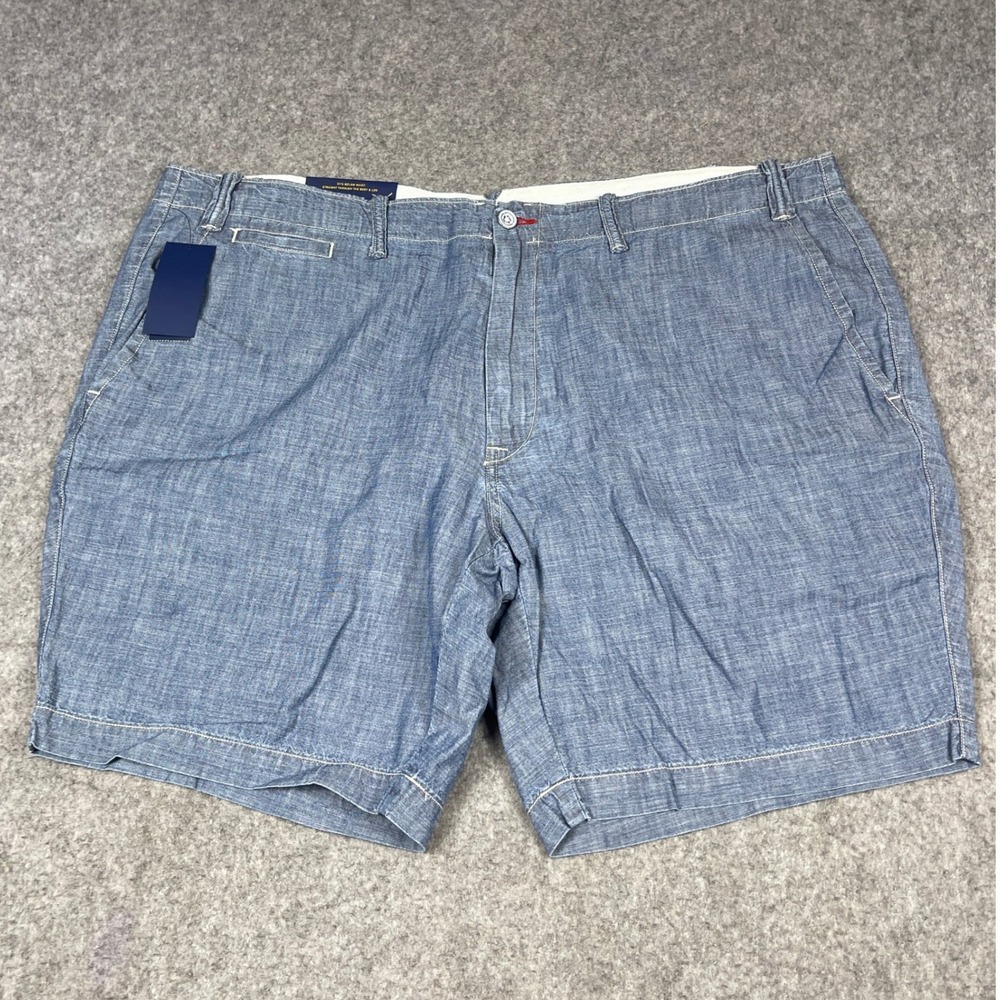 Polo Ralph Lauren Chambray Shorts Mens Size 42 Blue Straight Fit Coastal New